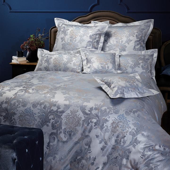Immagine prodotto Curt Bauer Maco broccato damasco lenzuola Luigi XIV blu reale (Set di biancheria da letto, 200 x 200 cm)