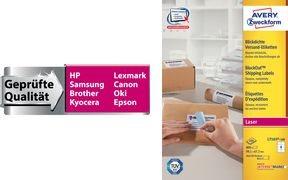 Actual product image Avery Versand labels