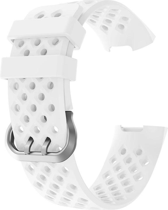 Actual product image Cover-Discount Fitbit Charge - silicone sports bracelet perforated white (Silicone, Charge 3, Charge 4)