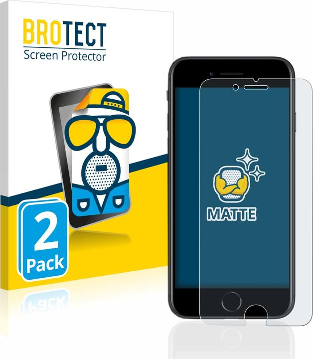 Produktbild BROTECT Entspiegelungs-Schutzfolie Displayschutz Matt (2 Stück, Apple iPhone SE (2nd Gen))