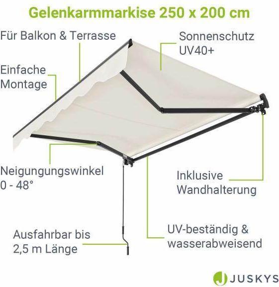 Actual product image Juskys Gelenkarmmarkise (2 m)