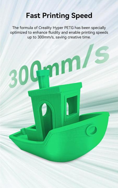 Immagine prodotto Creality Filamento PETG Hyper Green, 1,75 mm, 1 kg (PETG, 1.75 mm, 1000 g, Verde)