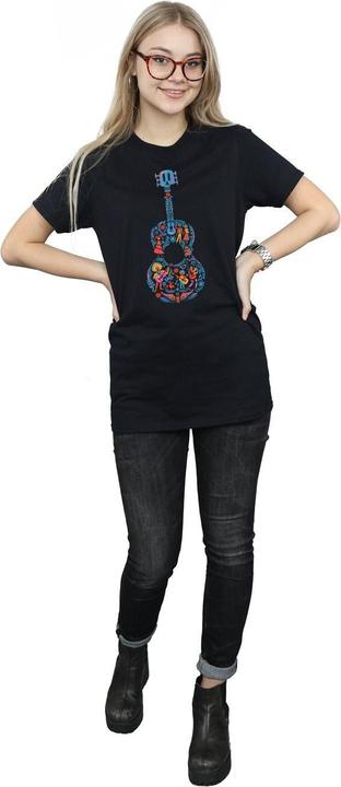 Actual product image Disney Womens/Ladies Coco Guitar Pattern Cotton Boyfriend T-Shirt (XXL)