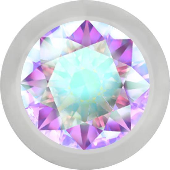 Immagine prodotto Star Piercing Palla d'argento con cristallo multicolore (Acciaio chirurgico 316L)