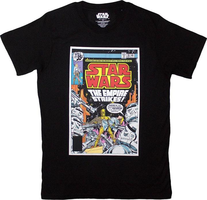 Actual product image Star Wars Unisex Adult The Empire Strikes Comic Cover T-Shirt (XL)