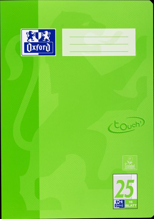 Image du produit Oxford Cahier d'école, A4, linéature 25 (A4, À rayures, Couverture rigide)
