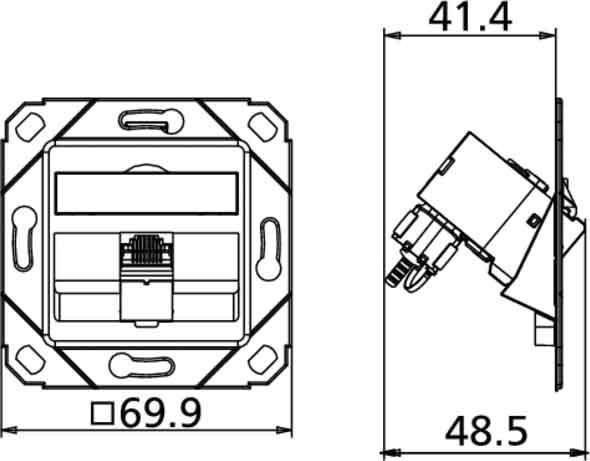 Produktbild Metz Connect 130B12D11102-E Steckdose Weiss