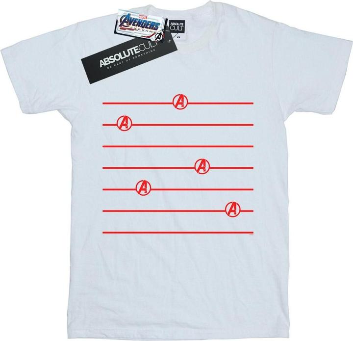 Actual product image Mens Avengers Endgame Logo Stripes T-Shirt (S)