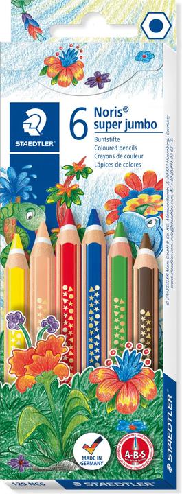 Produktbild Staedtler Buntstifte Noris Club super jumbo, 6er Kartonetui (Farbig sortiert, 6 x)