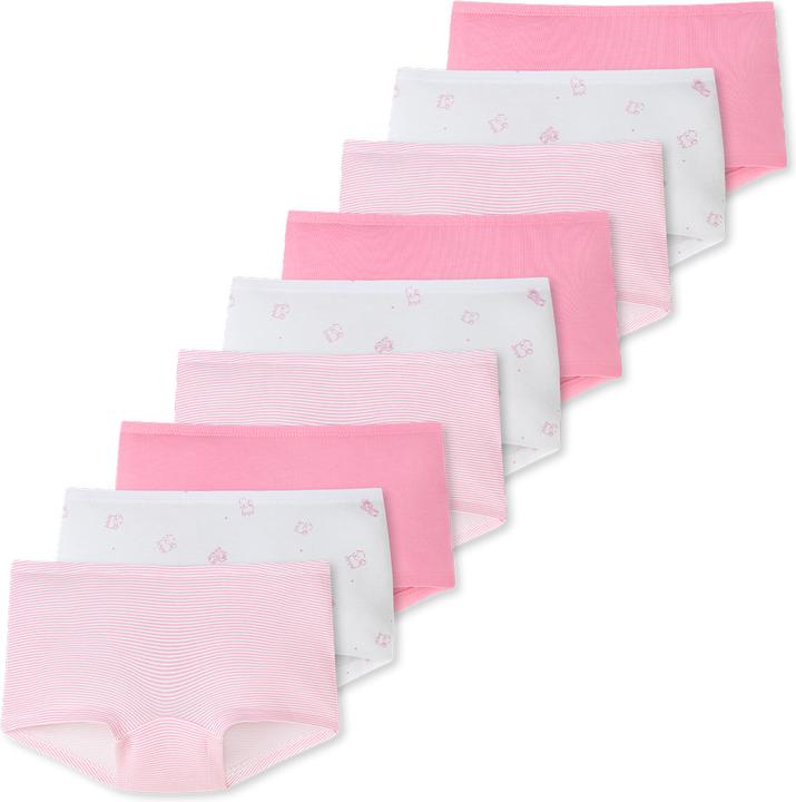 Actual product image Schiesser 9 Pack Kids Girls 95/5 Organic Cotton Shorts (140, pack of 9)