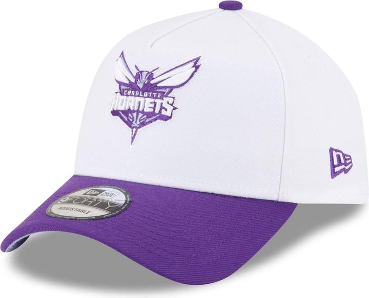 Actual product image New Era 9Forty A-Frame Snapback Cap - Charlotte Hornets White