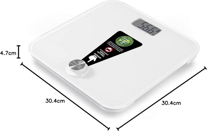 Actual product image Macom Smart Body Scale Electronic personal scale with battery-free operation Square Bi (180 kg)