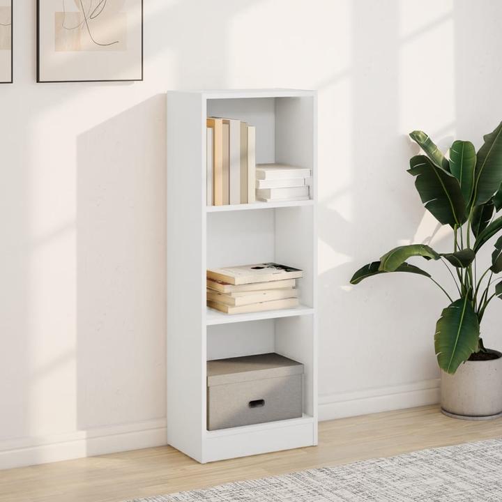 Actual product image VidaXL Bücherregal Bücherschrank Standregal Büroregal Weiss Holzwerkstoff (40 x 24 x 109 cm)