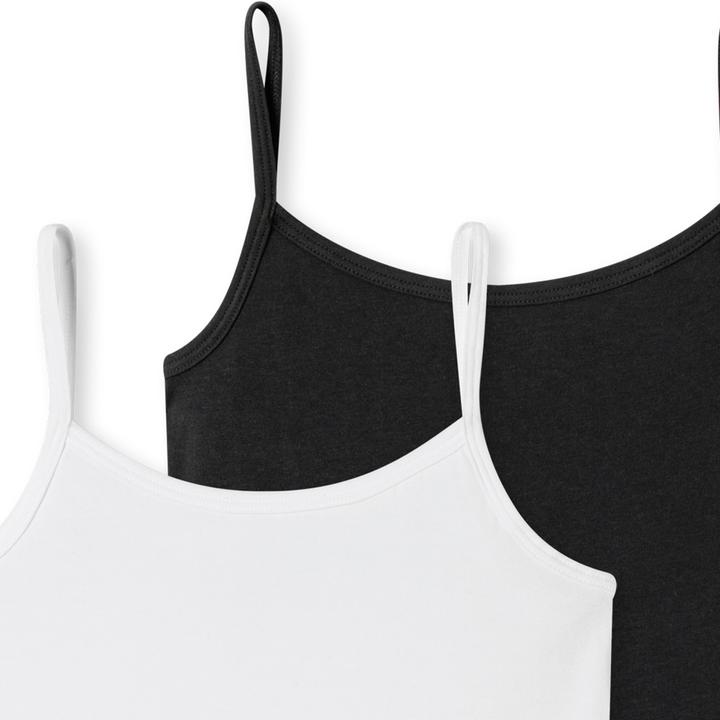 Image du produit Schiesser Pack de 6 teens girls 95/5 Organic Cotton Tops spaghettis / maillots de corps (164)