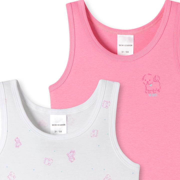 Produktbild Schiesser 6er Pack Kids Girls Feinripp Organic Cotton Unterhemd (128)