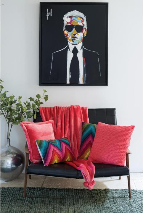 Actual product image VIVARAISE embroidered cushion emilia (30 x 50 cm)