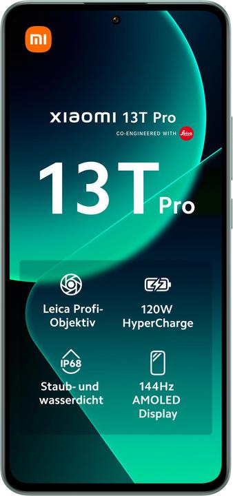 Produktbild Xiaomi 13T Pro (512 GB, meadow green, 6.67", Dual SIM, 50 Mpx, 5G)