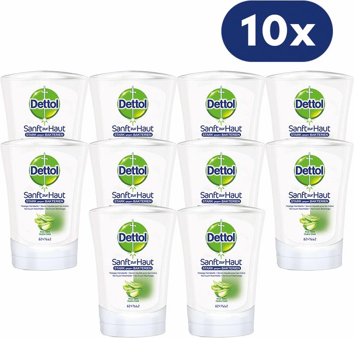 Dettol Confezione annuale 10x pezzi No Touch Aloe Vera
