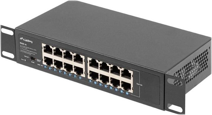 Lanberg RSGE-16 Netzwerk-Switch Unmanaged Gigabit Ethernet (10/100/1000) 1U (16 Ports)