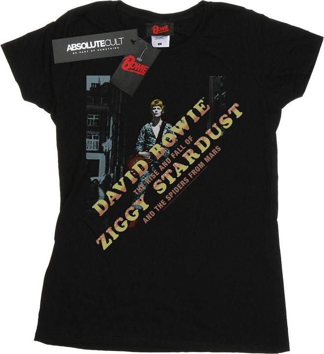 Actual product image David Bowie Womens/Ladies Ziggy Diagonal Cotton T-Shirt (M)
