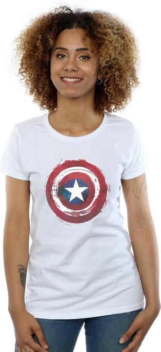 Immagine prodotto Captain America Splatter Shield Maglietta Donna (S)