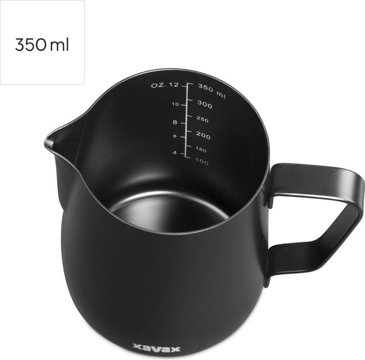 Actual product image Xavax Stainless steel barista milk jug, milk froth jug, 350ml, matt black (0.35 l)