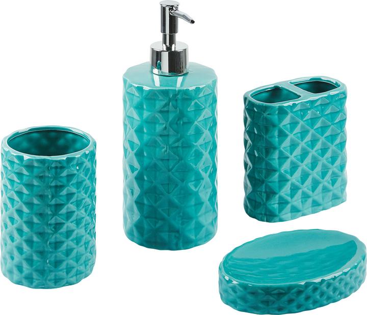 Produktbild Beliani Badezimmer Set 4-teilig Keramik türkis GUATIRE
