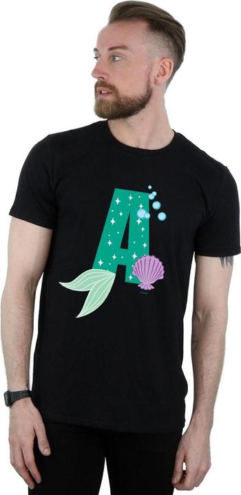 Actual product image Disney Mens Alphabet A Is For Ariel T-Shirt (XXL)