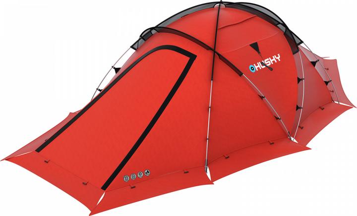 Husky Fighter Extreme 3 4 Lichtgewicht Tent 3 - Rood - 3 Persoons (Tunnelzelt, 4.80 kg, 4 Personen)