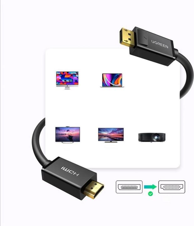 Image du produit Ugreen Display Port – HDMI (3 m, DisplayPort, HDMI)