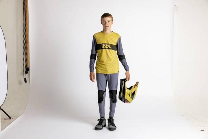 Actual product image iXS Trigger EVO Kids Long Sleeve Jersey - Acacia / Charcoal (M)
