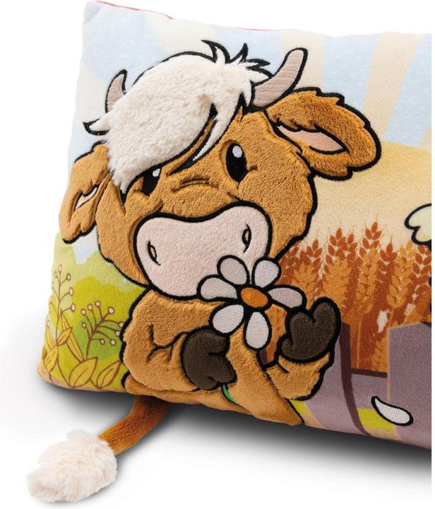 Immagine prodotto NICI 61120 Cuscino bovino Highland McMooray e pulcino Eggwina 43x25 (43 x 25 cm)