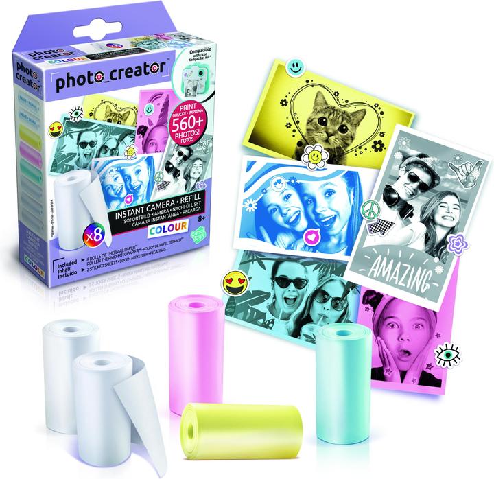 Immagine prodotto Canal Toys Kit di ricarica per fotocamera istantanea 8x carta fotografica + adesivi