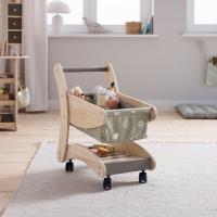 Produktbild Howa Kaufladenzubehör Einkaufswagen aus Holz "Lucky" khaki 48823