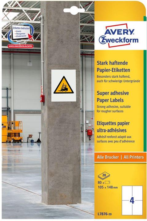 Produktbild Avery Stark widerstandsfähige Papieretiketten