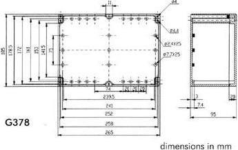 Produktbild Velleman ABS-GEHÄUSE - WASSERDICHT - DUNKELGRAU - 265 x 185 x 95 mm (Gehäuse)
