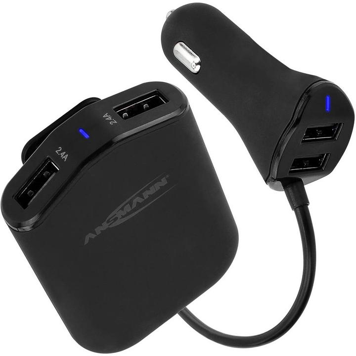 Actual product image Ansmann DC/DC Car Charger 9.6A 4 Port USB