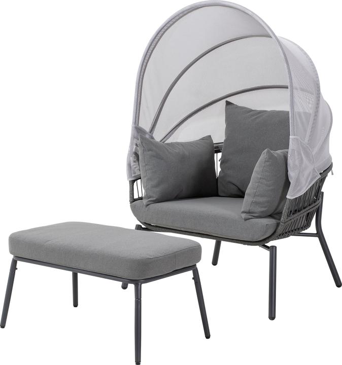 Leco Sessel mit Fusshocker CLARA (102 cm)