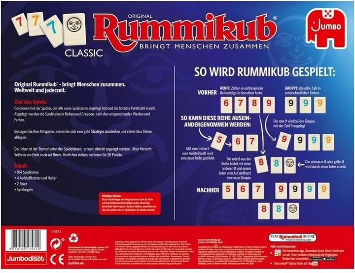 Actual product image Jumbo Original Rummikub Classic (German)