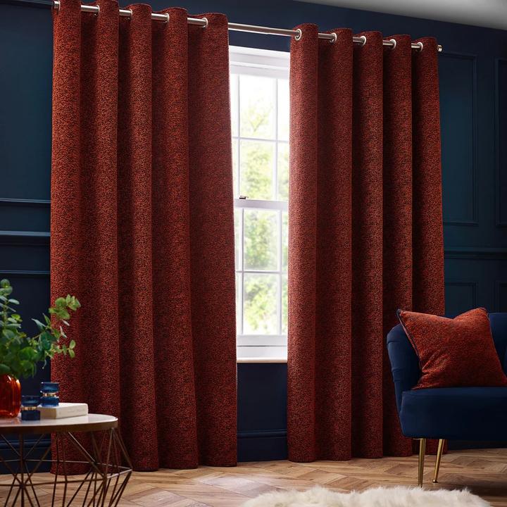 Actual product image New Galaxy Chenille Eyelet Curtains (168 x 183 cm)