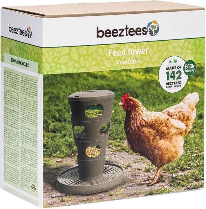 Actual product image Beeztees Feeding Station Chickens Feeding Tower, Grey