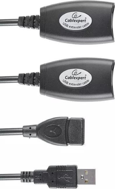 Produktbild Gembird CABLE USB 2.0 A (M)-LAN-A (F) Aktive Verlängerung 30M (CAT5, 0.17 m)