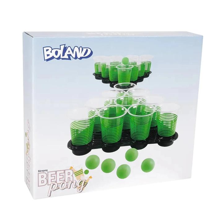 Immagine prodotto Boland Trinkspiel Bier Pong Deluxe 20 Becher, 6 Bälle, 2 Tabletts