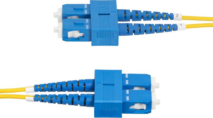 Image du produit StarTech com Câble Fibre Optique de 2m Duplex Monomode SC à SC (UPC) OS2, 9/125µm, 40G/100G, Cordon (CAT6, 2 m)
