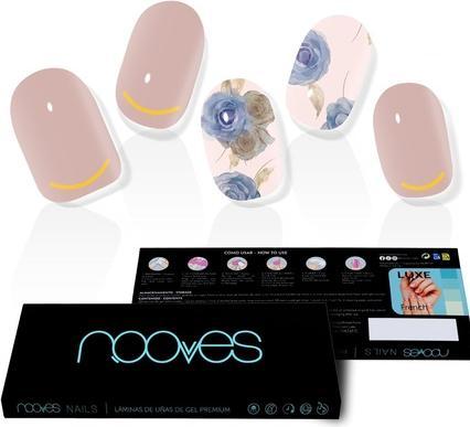 Produktbild Nooves Nagelgel-Filme Elegant Floral Premium Luxe Metallic 20 Einheiten (Nagelkleber, Metallic)