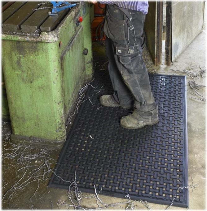 Produktbild Jobmate Matten Comfort Flow - Bodenmatte - rechteckig - 85 x 56 cm - schwarz (85 x 56 cm)