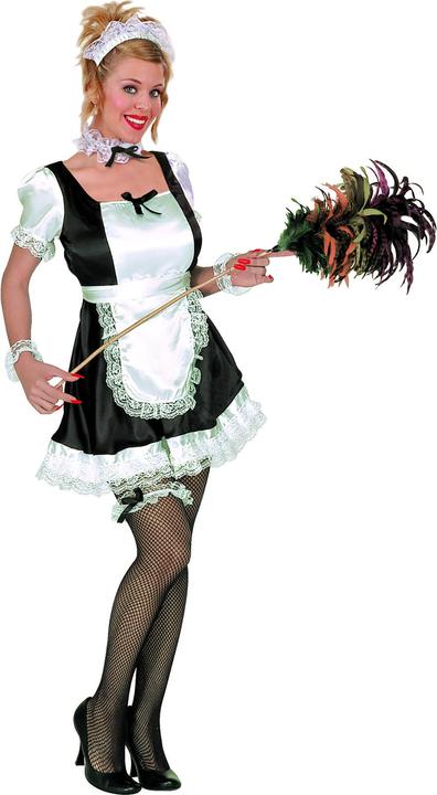 Actual product image Widmann FRENCH MAID (dress, apron, headpiece, necklace, cuffs, garter), M (M)