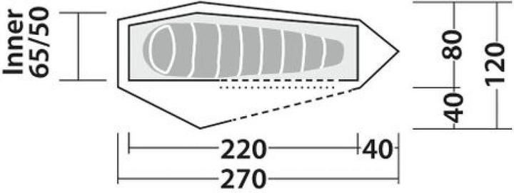 Actual product image Robens Arrow Head 1 (Tunnel tent, 1.80 kg, 1 person)