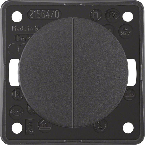 Actual product image Berker Hager INTEGRO - Rocker with terminal components anthracite