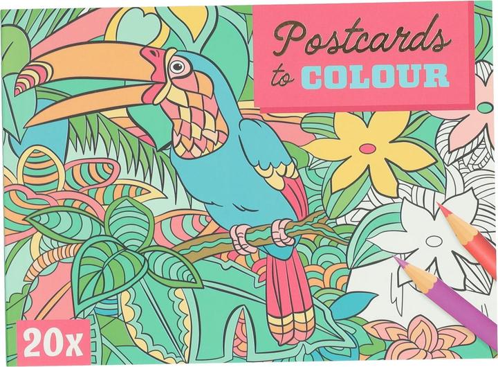 Produktbild Wins Holland Postkarten zum Ausmalen von Tieren (20 Stk.)